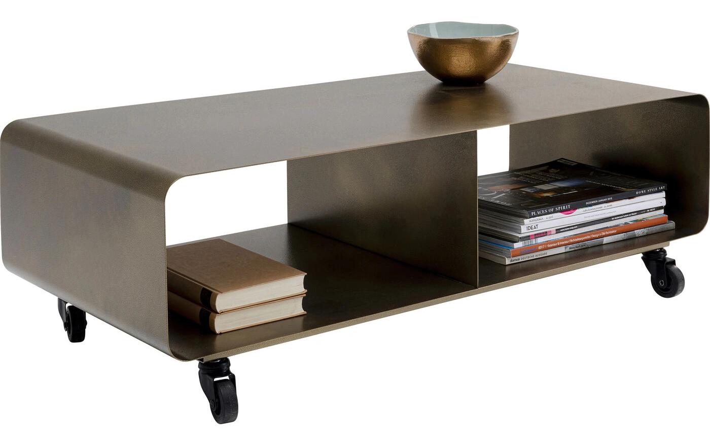 KARE Lounge TV-Möbel M – 90 × 42 × 30 cm, rechteckig – Stahl – braun