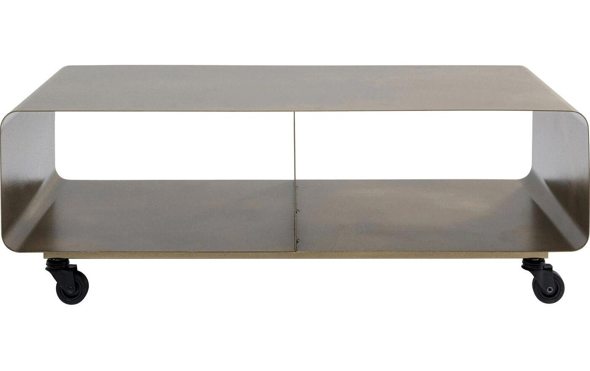 KARE Lounge TV-Möbel M – 90 × 42 × 30 cm, rechteckig – Stahl – braun