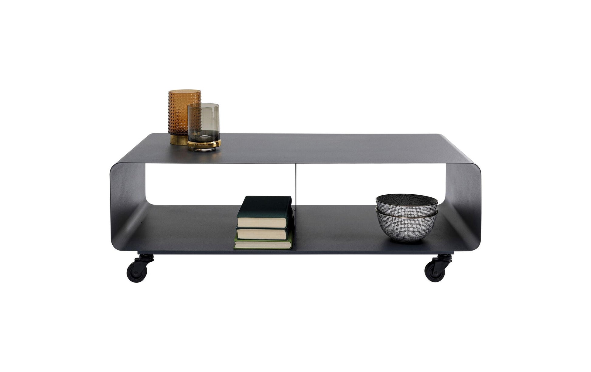 KARE Lounge M TV-Möbel für TVs bis 35" – 90 × 42 × 30 cm – Stahl – Grau
