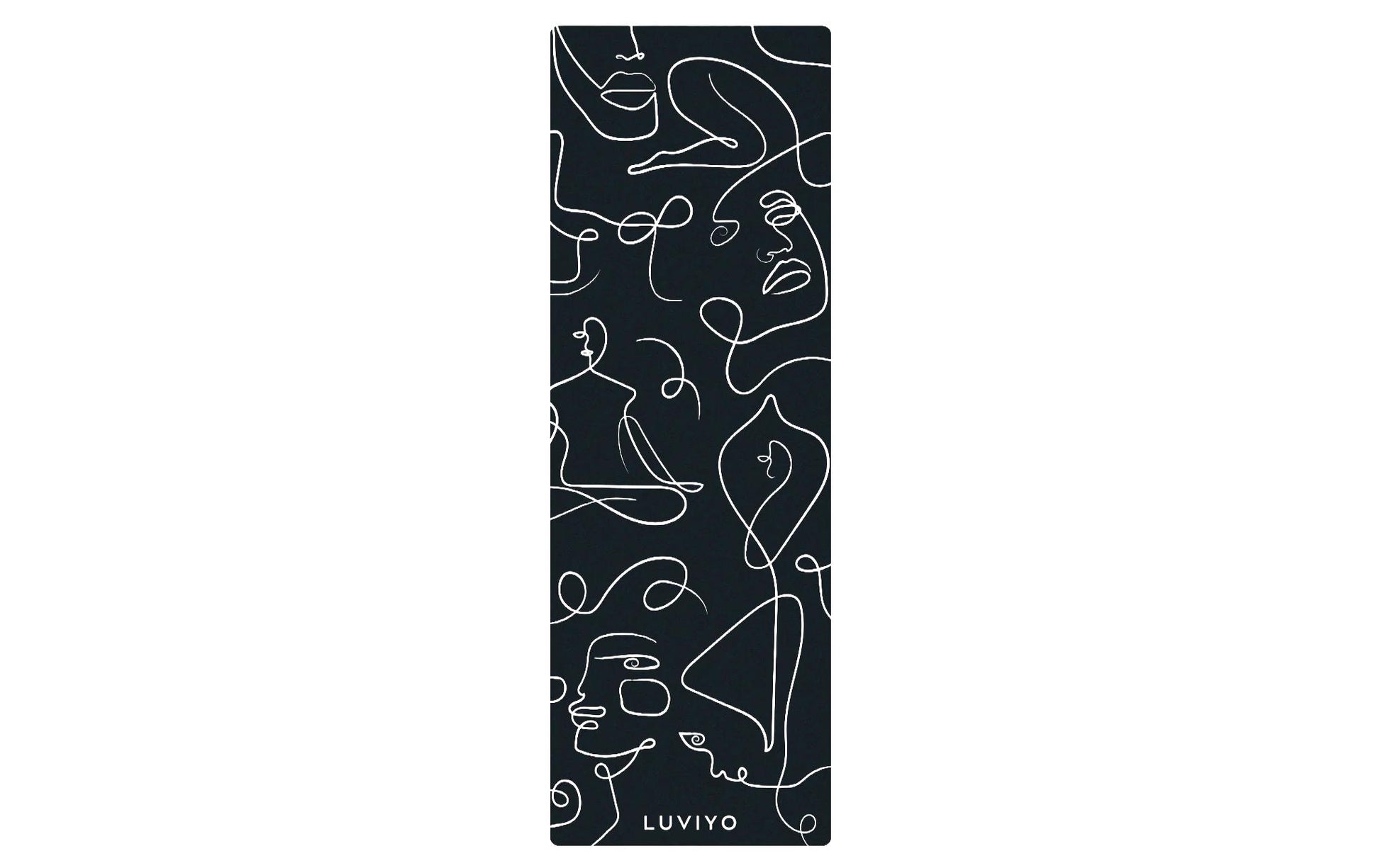 LUVIYO Bodenmatte Black Marble – 61 × 178 cm, Schwarz/Weiss, Dicke 3 cm