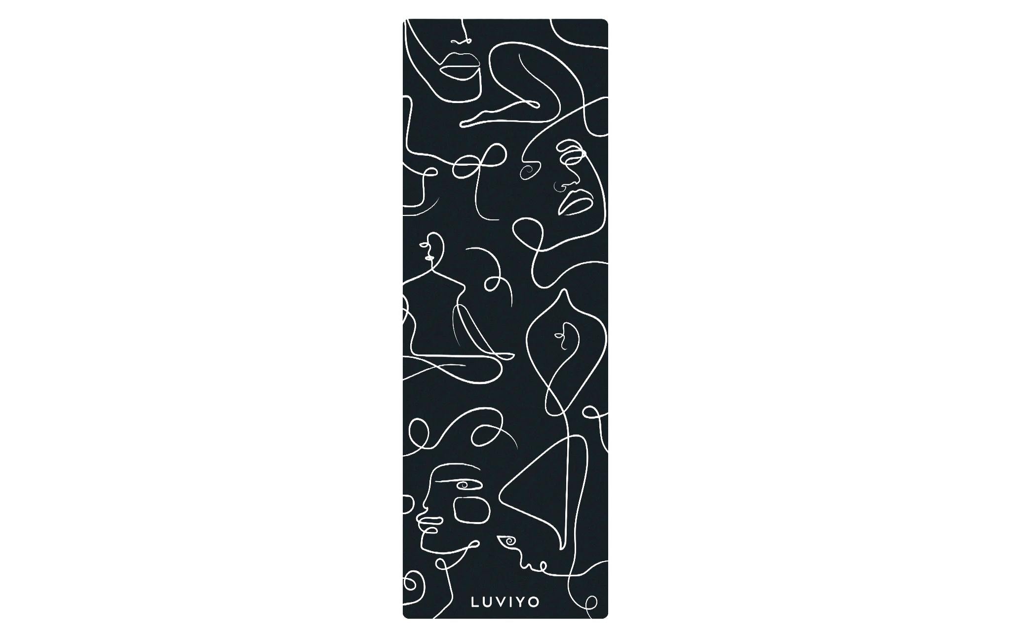 LUVIYO Bodenmatte Black Marble – 61 × 178 cm, Schwarz/Weiss, Dicke 3 cm