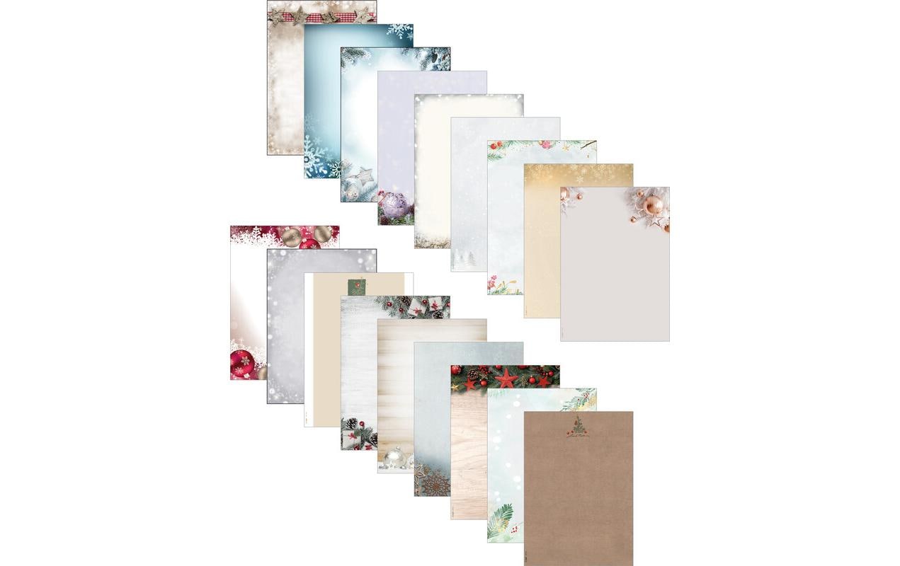 Sigel Motivpapier – A4, 90 g/m², Motiv Beige Weihnachtskerze – für Inkjet/Laser/Kopierer – FSC – 25 Blatt