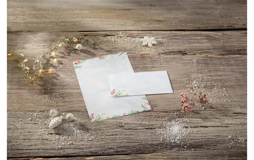 Sigel Motivpapier – A4, 90 g/m², Motiv: Christmas Magic Watercolor – für Inkjet/Laser/Kopierer – 25 Blatt