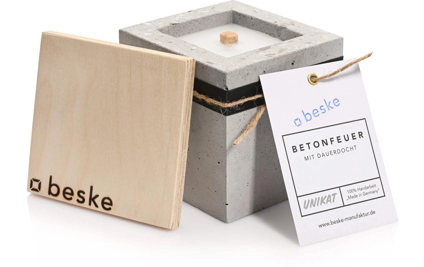 Beske Dekorative Aussenleuchte Pico – Ø 14,14 cm – Grau – Beton