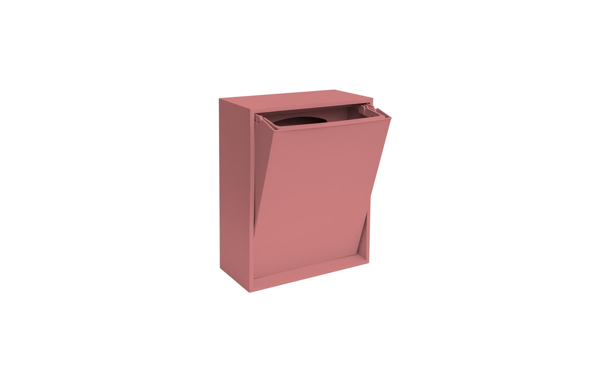 Recollector Recyclingbox – 12 l – Recycling-Kunststoff, rechteckig – Altrosa