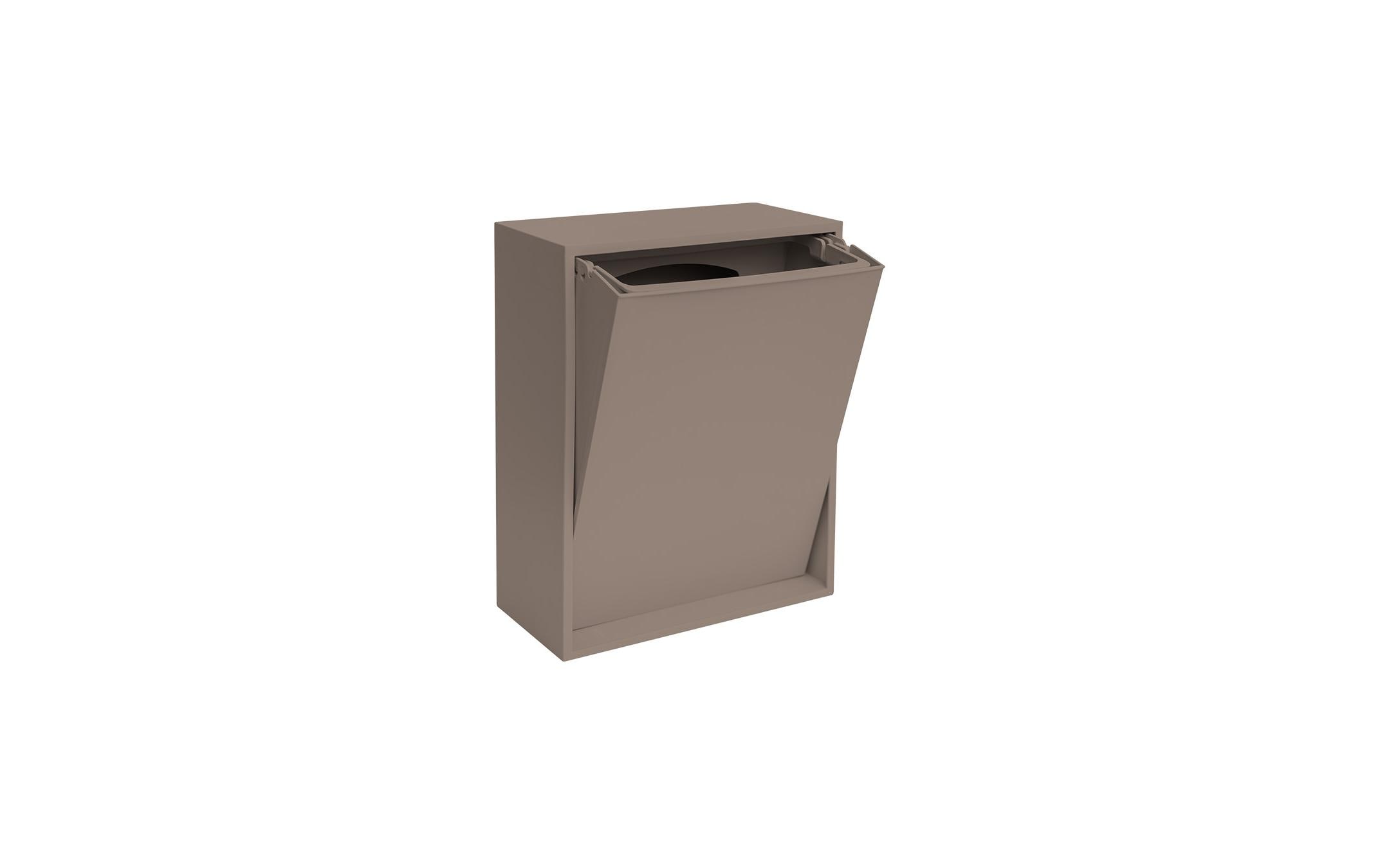 Recollector Recyclingbox – 12 l – Recycling-Kunststoff, rechteckig – Braun