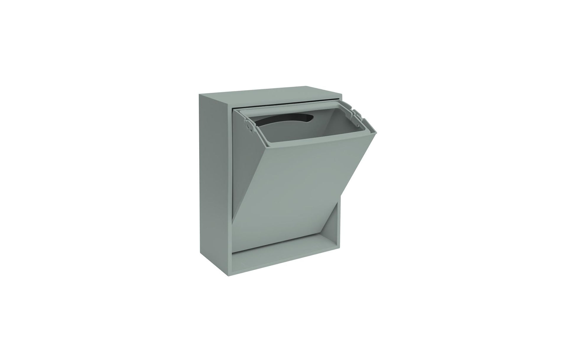 ReCollector Recyclingbox – 12 l – Recycling-Kunststoff, rechteckig – Blaugrau