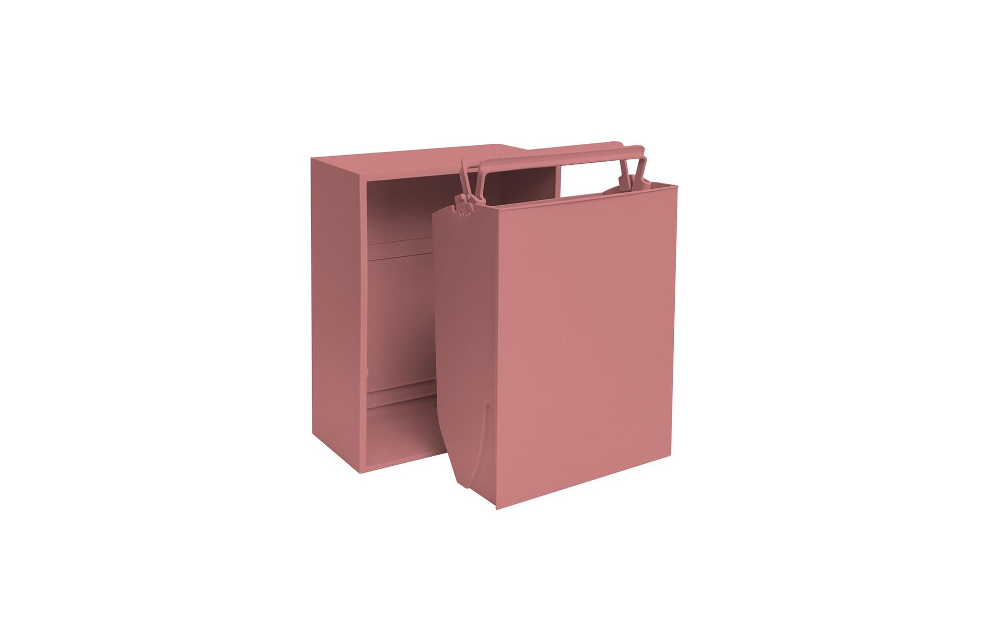 Recollector Recyclingbox – 12 l – Recycling-Kunststoff, rechteckig – Altrosa