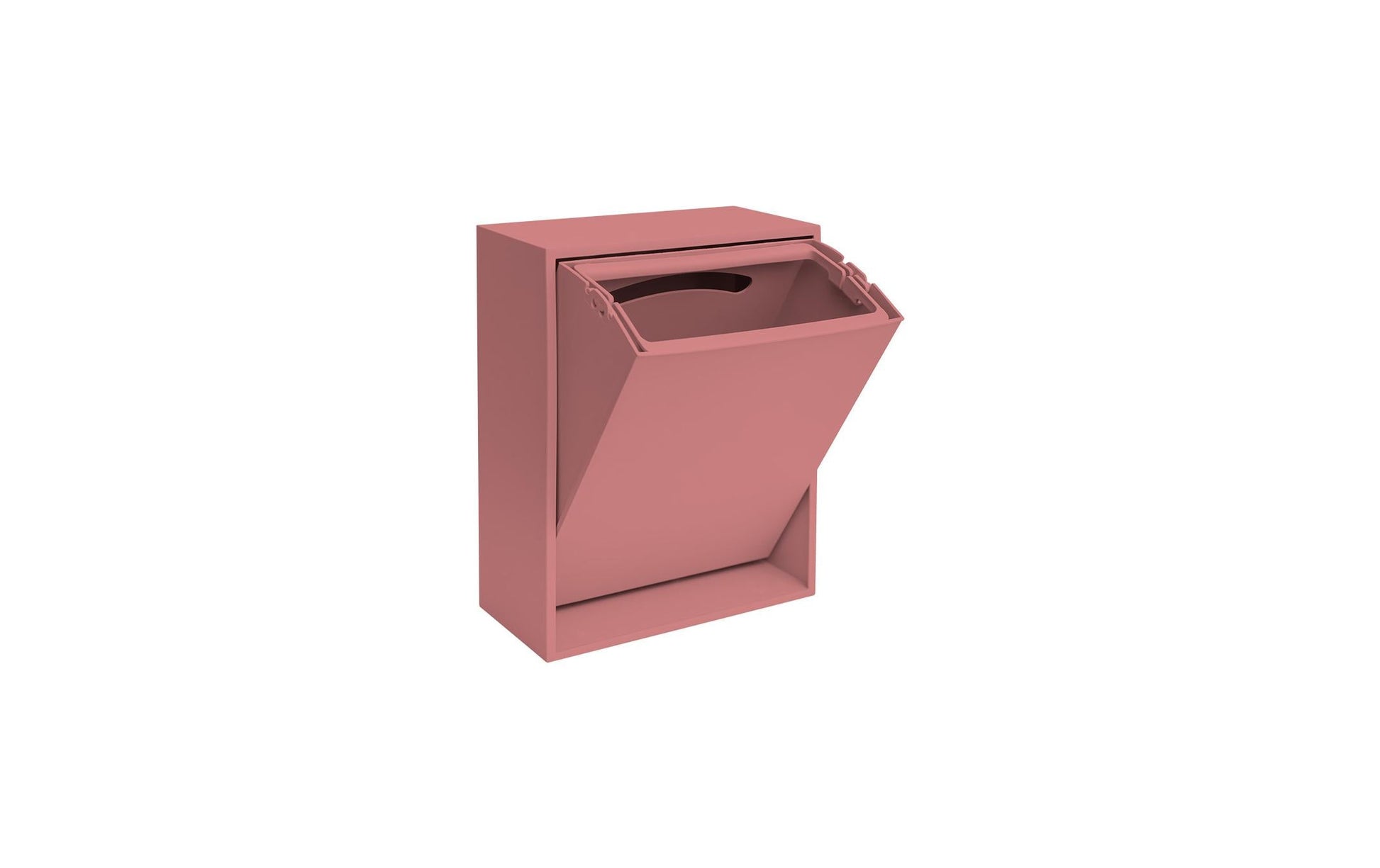 Recollector Recyclingbox – 12 l – Recycling-Kunststoff, rechteckig – Altrosa