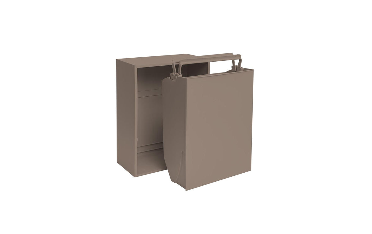 Recollector Recyclingbox – 12 l – Recycling-Kunststoff, rechteckig – Braun