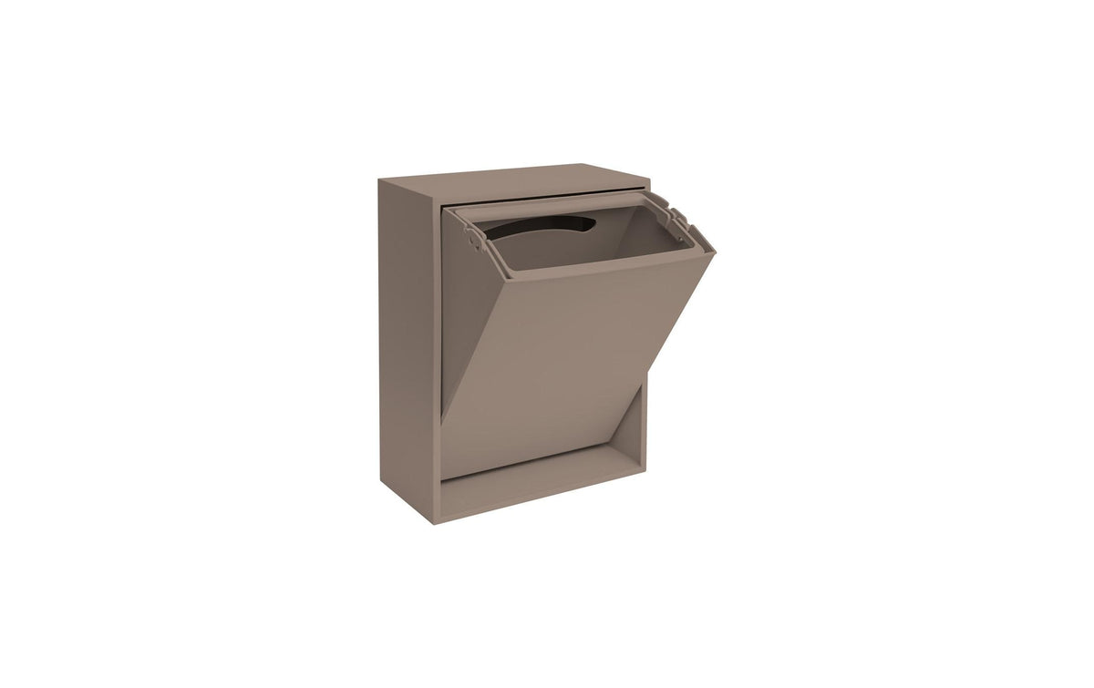 Recollector Recyclingbox – 12 l – Recycling-Kunststoff, rechteckig – Braun