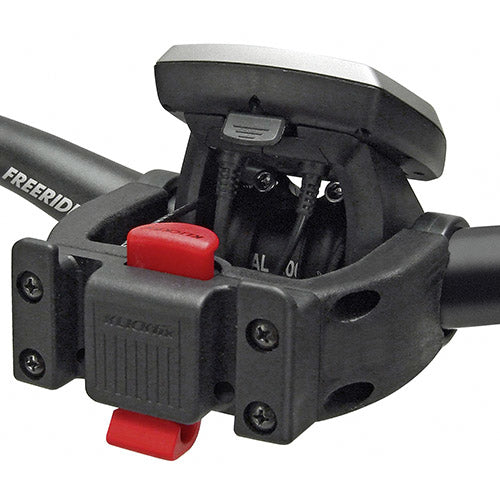 KLICKfix Adapter für Lenkerhalterung – bis 7 kg, für Lenker Ø 22–31,8 mm – schwarz