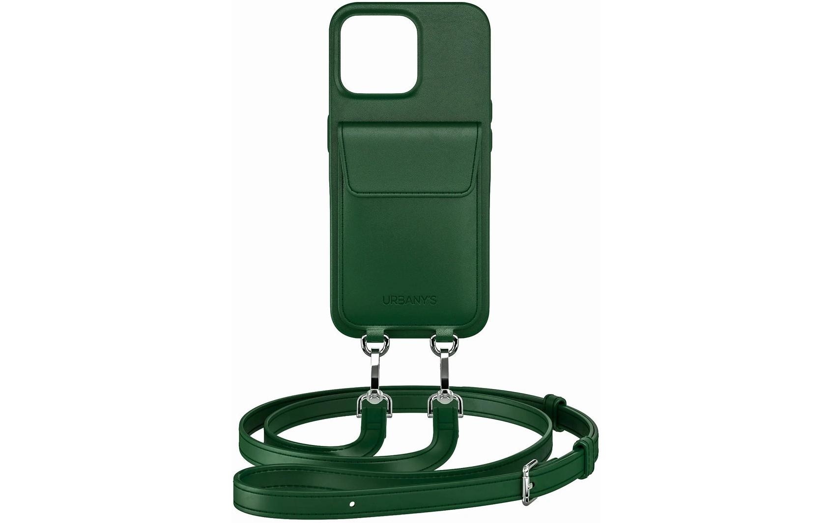Urbany's Urbanys – Halskettenhülle – für Apple iPhone 17 Pro – Racing Green – mit Kordel
