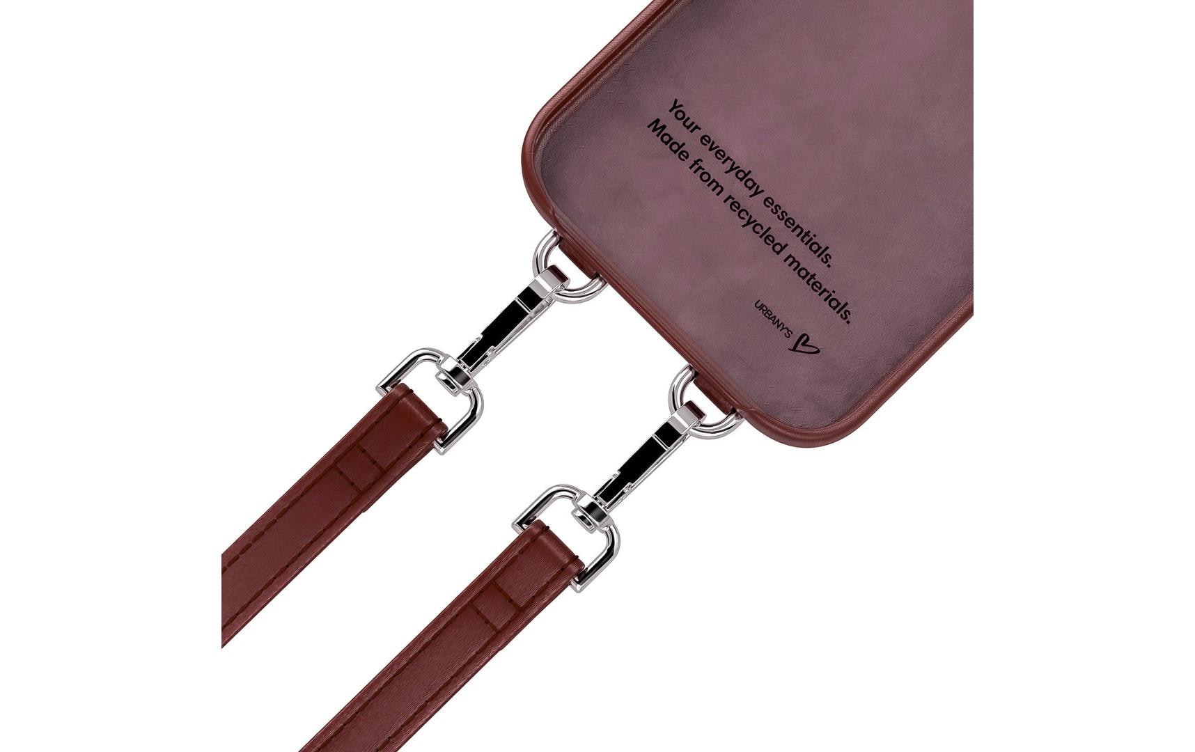 Urbany's Necklace-Hülle – für Apple iPhone 17 – Weinrot – mit Kartenfach, mit Kordel