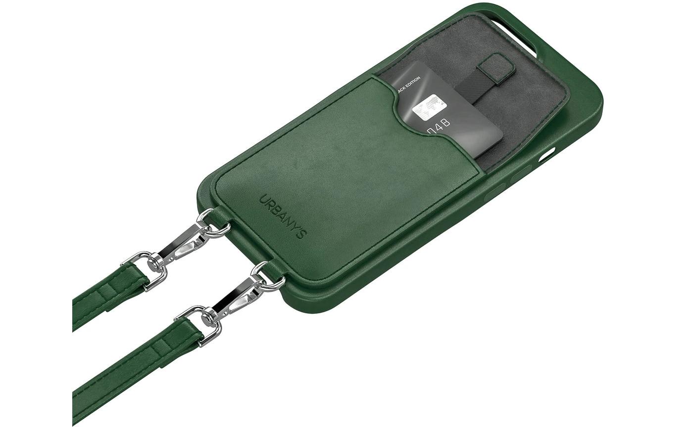 Urbany's Urbanys – Halskettenhülle – für Apple iPhone 17 Pro – Racing Green – mit Kordel
