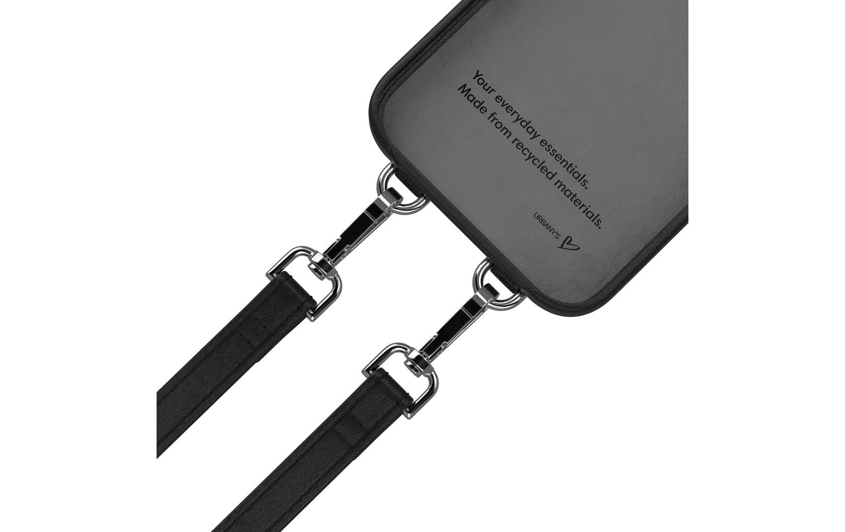 Urbany's Necklace-Hülle – für Apple iPhone Air – schwarz – Kunstleder – mit Kartenfach, mit Kordel