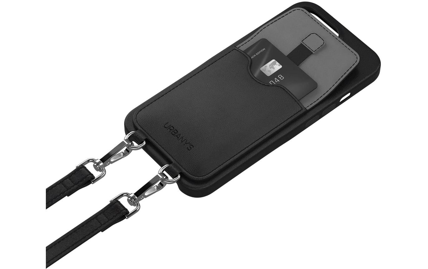 Urbany's Urbanys – Halskettenhülle Night Owl – für Apple iPhone 17 Pro Max – schwarz – mit Kordel