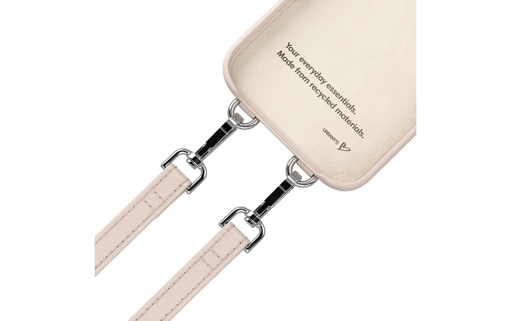Urbany's HANDYKETTE+ Beach Beauty Tasche/Umhängetasche – für Apple iPhone 17 Pro, TPU, Sand, mit Zusatzfach
