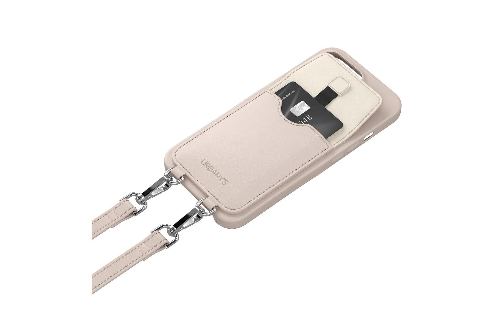 Urbany's HANDYKETTE+ Beach Beauty Tasche/Umhängetasche – für Apple iPhone 17 Pro, TPU, Sand, mit Zusatzfach