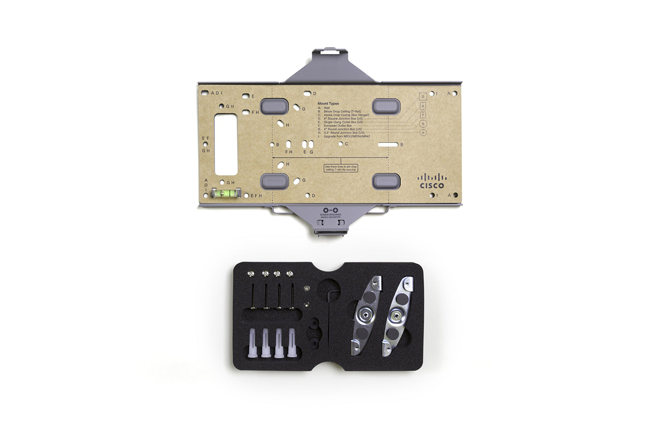 Cisco MA-MNT-MR-9 – WLAN-Zugangspunkt-Halterung, für Cisco Meraki MR52/MR53, Metall/Gummi