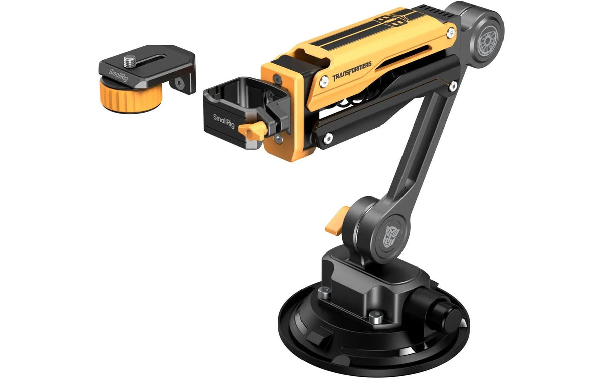 SmallRig 5528 Mini Stossdämpfer Arm Schelle – für Insta 360, DJI, GoPro X3 und andere – Gelb/Schwarz