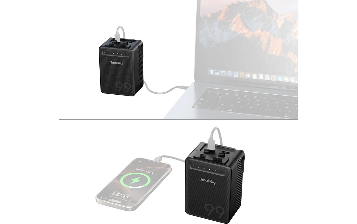 SmallRig VB99 Lite Mini V-Mount Akku – 6800 mAh (99 Wh), 14,54 V – für Universal