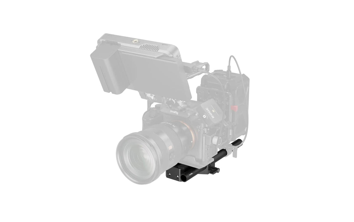 SmallRig 5609 Montageplatte – Duale 15 mm Stangenklemme, 1/4" & 3/8" Gewinde – Karbonfaser, Schwarz