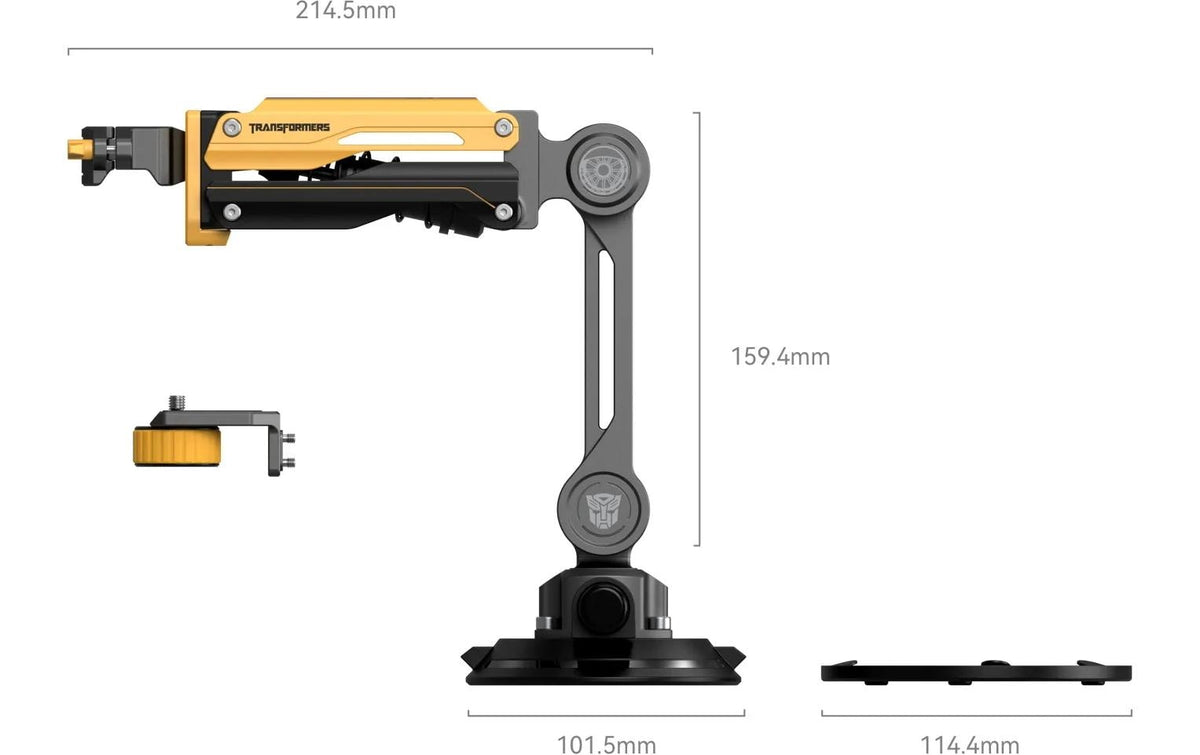 SmallRig 5528 Mini Stossdämpfer Arm Schelle – für Insta 360, DJI, GoPro X3 und andere – Gelb/Schwarz