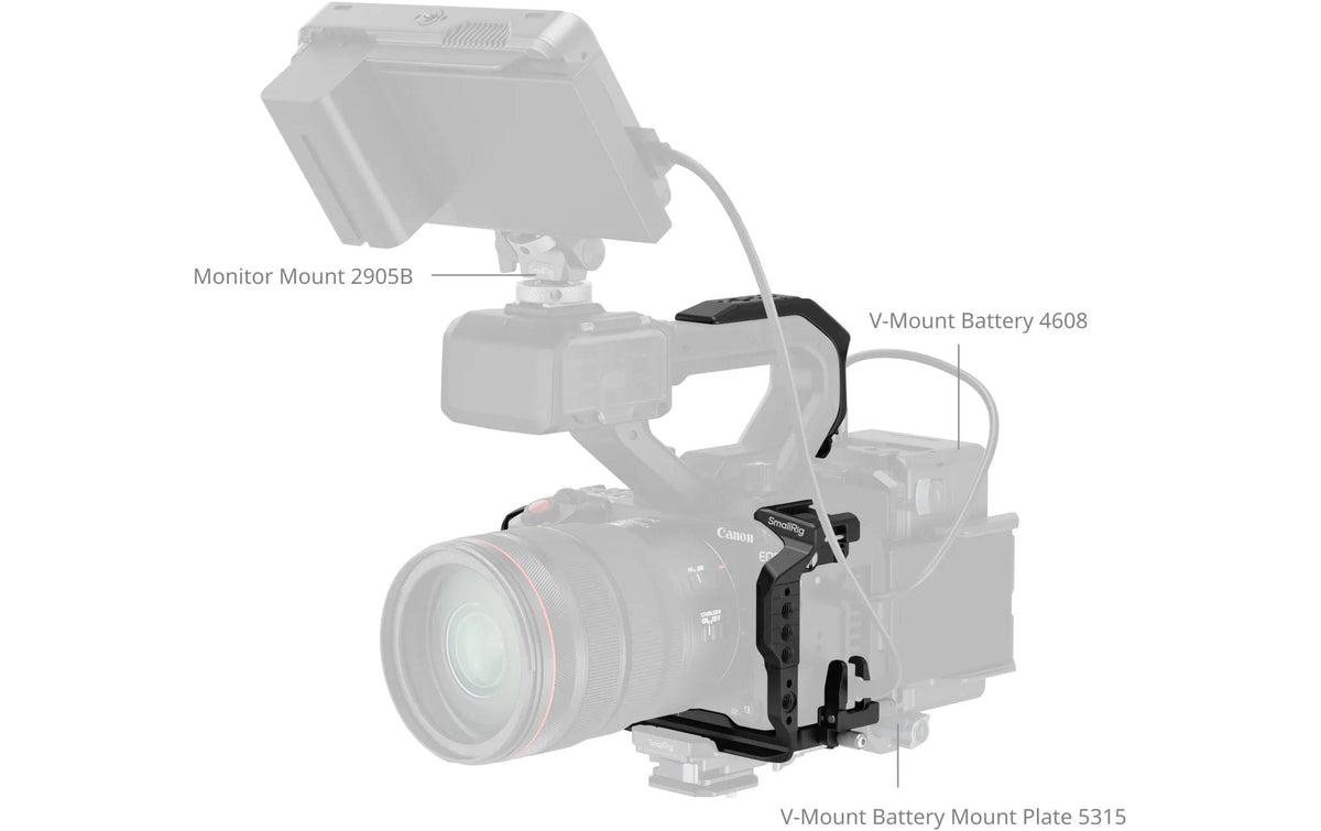 SmallRig Cage Kit – Aluminium, 181,4 × 114,3 × 174,2 mm – für Canon EOS C50 – Schwarz