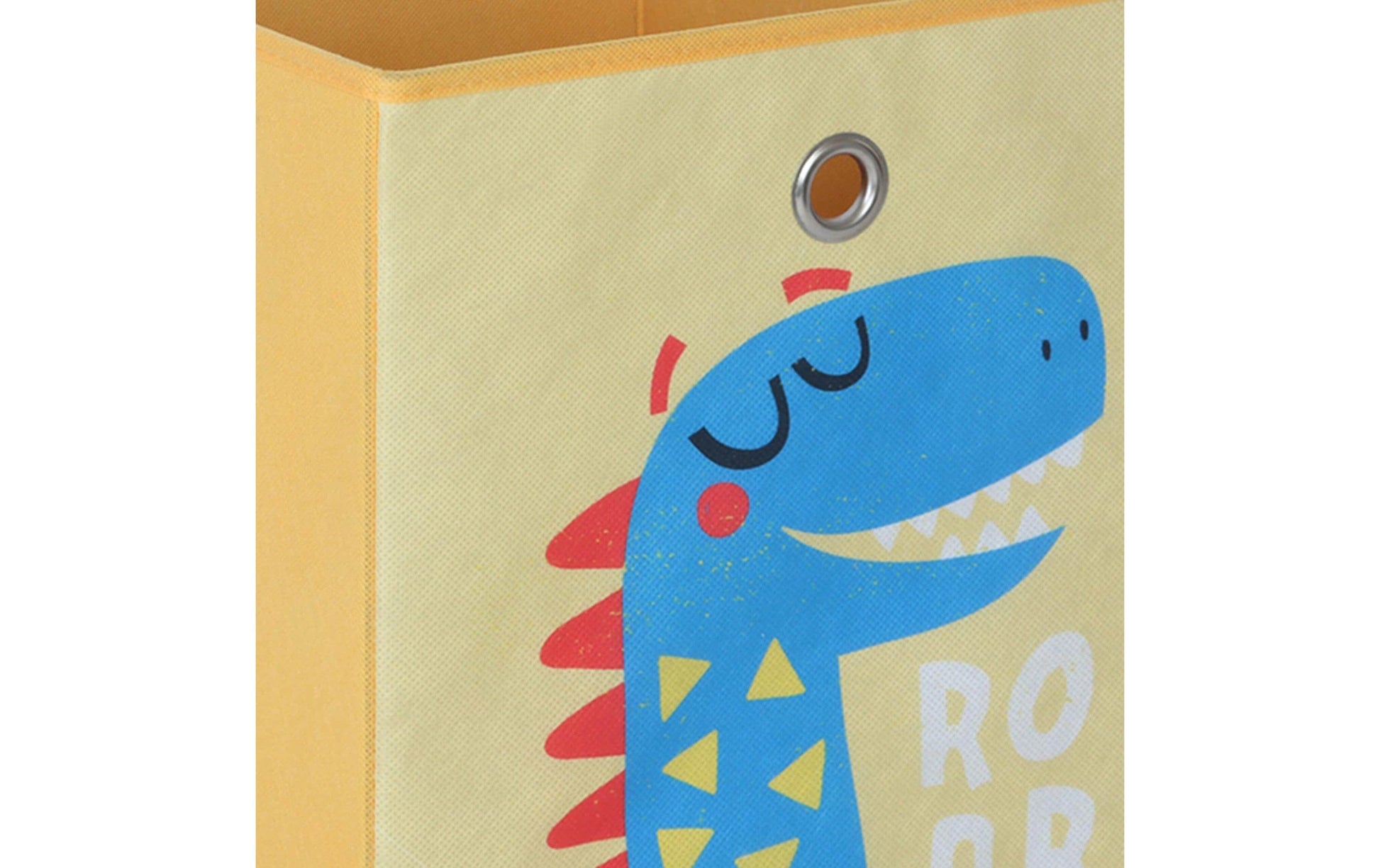 Relaxdays Aufbewahrungsbox Dinosaurier – ohne Deckel – mehrfarbig (blau, grün, gelb, orange) – Set 4-teilig –