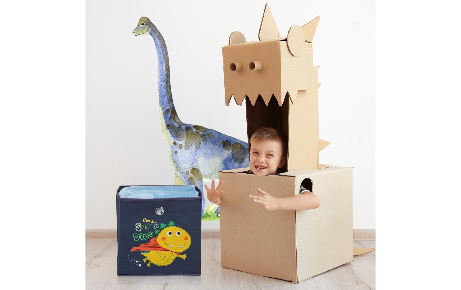 Relaxdays Aufbewahrungsbox ohne Deckel – Gelb/Grün – 300 × 300 × 300 mm – 4-teiliges Set
