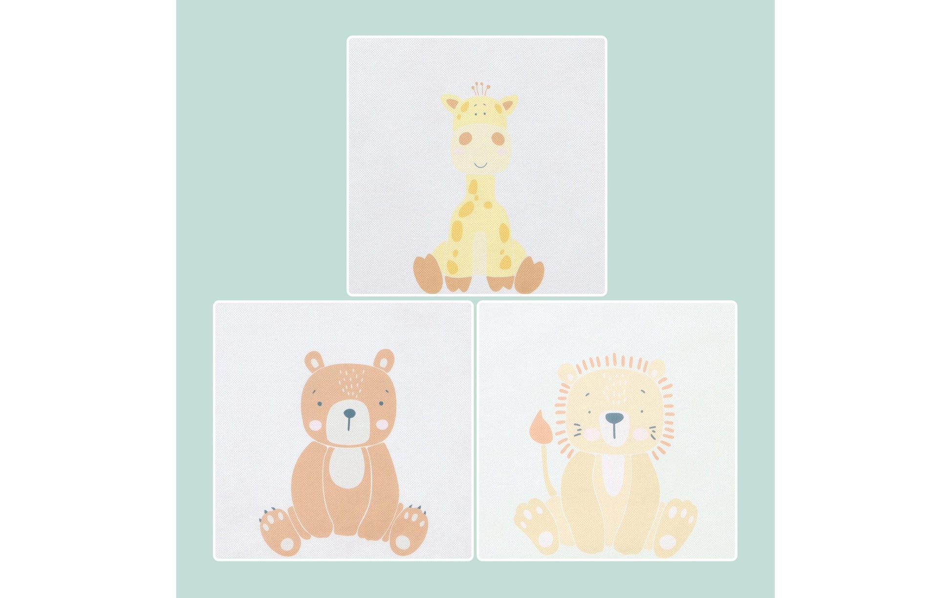 Relaxdays Aufbewahrungsbox ohne Deckel – grau/grün/beige – 330 × 330 × 330 mm – 3 Stück