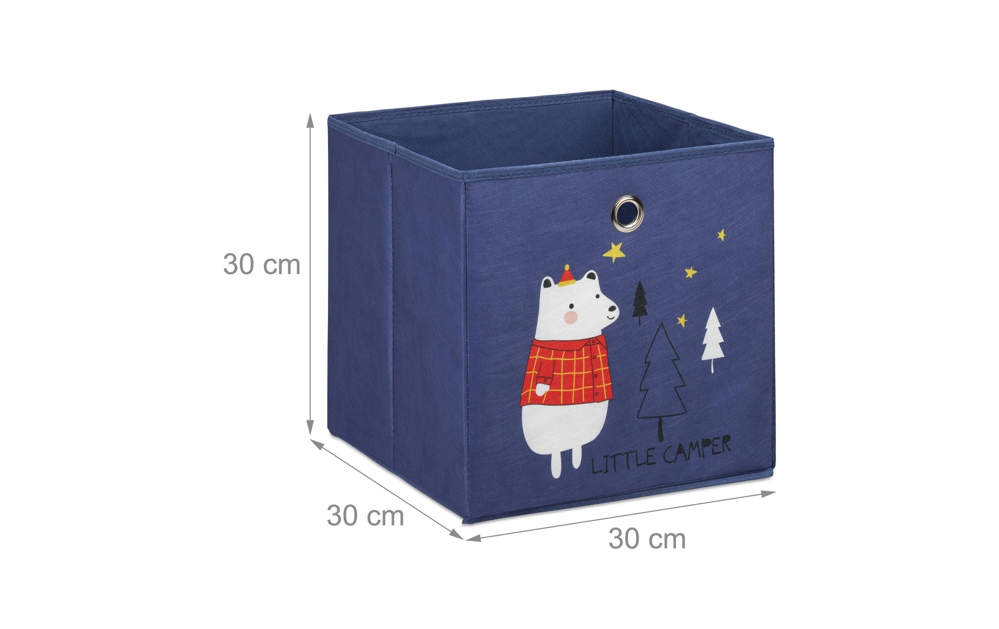Relaxdays Tiere Aufbewahrungsbox – Vlies/Pappe/Stahl – Mehrfarbig – 300 × 300 × 300 mm – 4 Stück