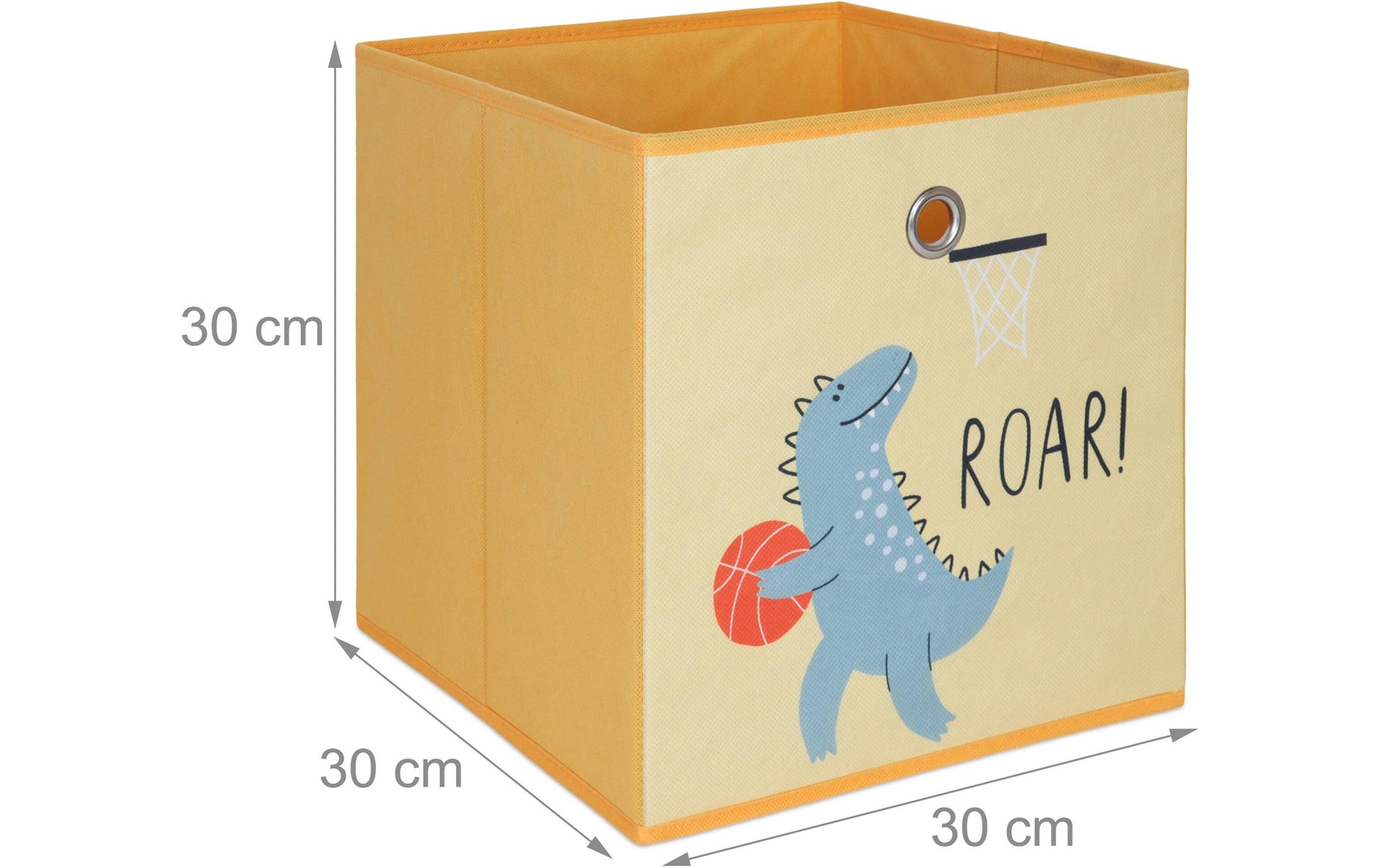 Relaxdays Aufbewahrungsbox ohne Deckel – mehrfarbig (Grau, Gelb, Grün) – 330 × 330 × 330 mm – 3-teiliges Set