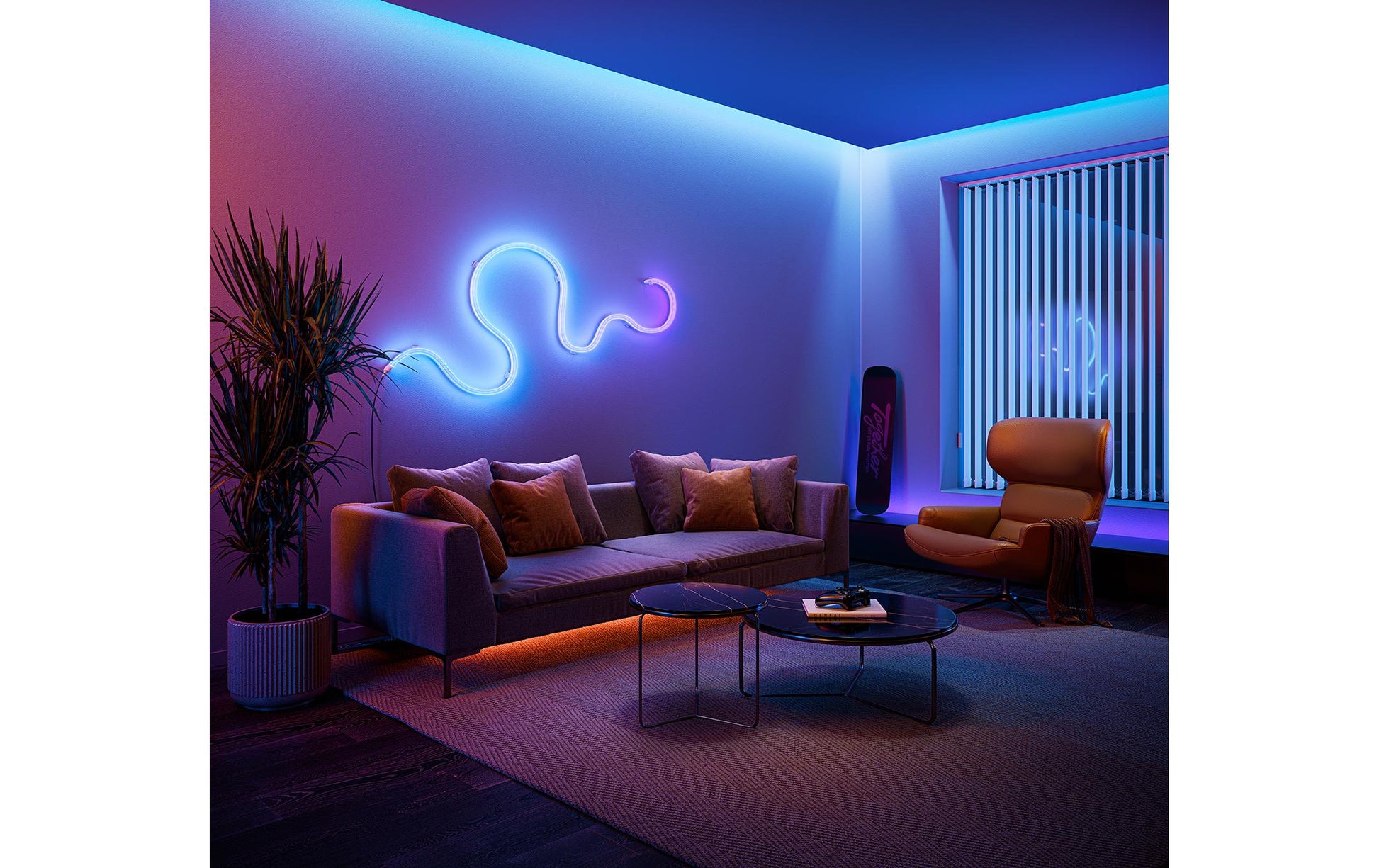 Xiaomi LED-Strip – Set, 2 m, 17 W, RGB, dimmbar, WiFi/BT, für Google Assistant, weiss