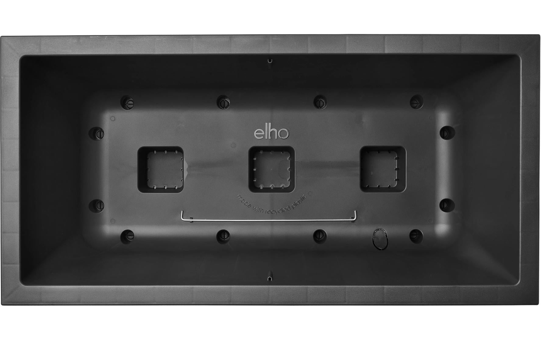 elho Vivo Next Pflanzkübel – 80 × 39 × 38 cm – Kunststoff, Schwarz