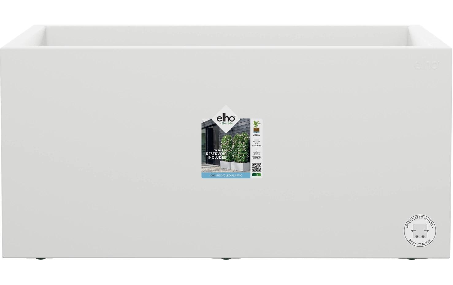 elho Vivo Next Lang 60 Blumenkasten – 27 l – Recycling-Kunststoff, Weiss