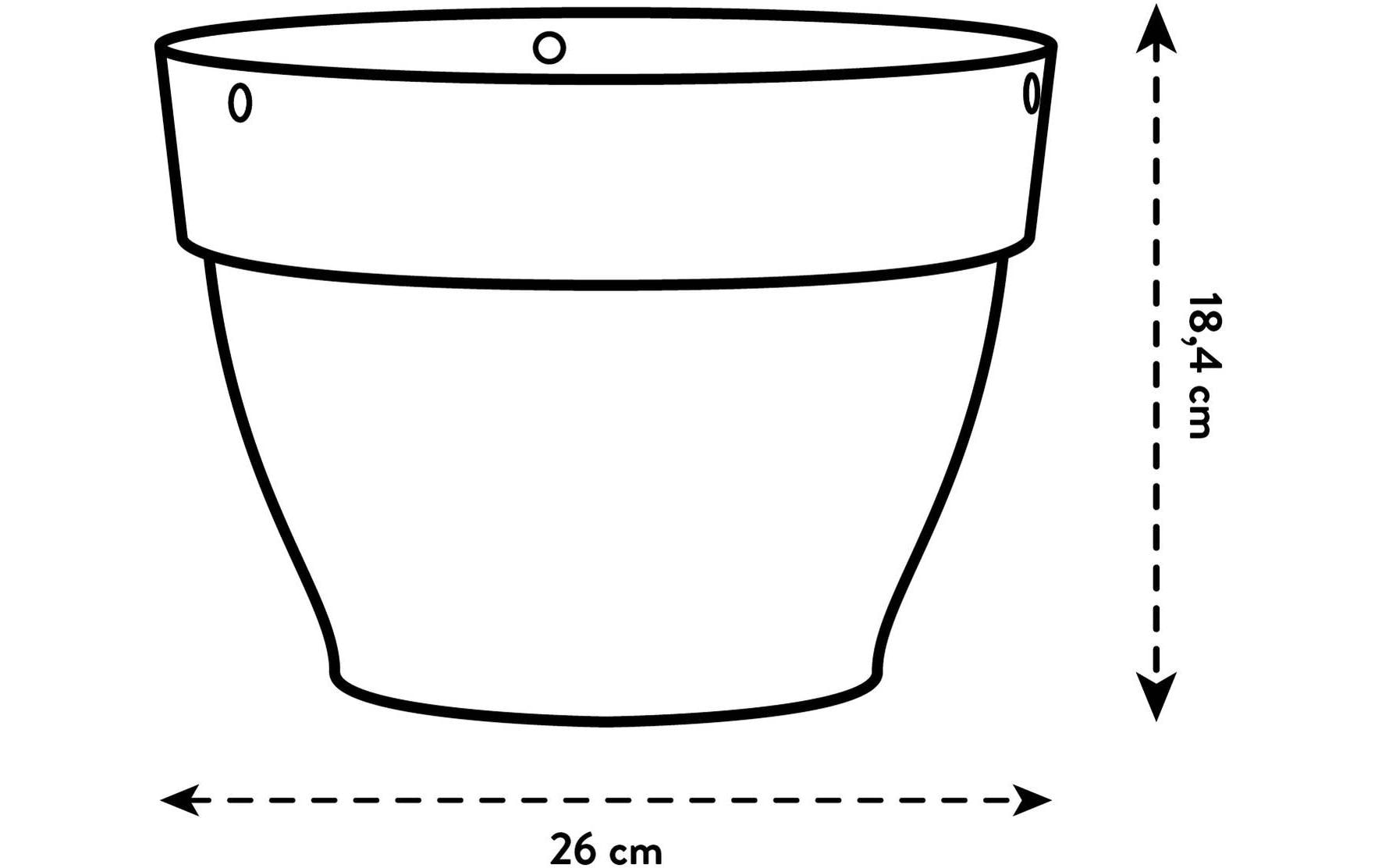 elho Hängeampel – 6500 ml – Kunststoff, Schwarz