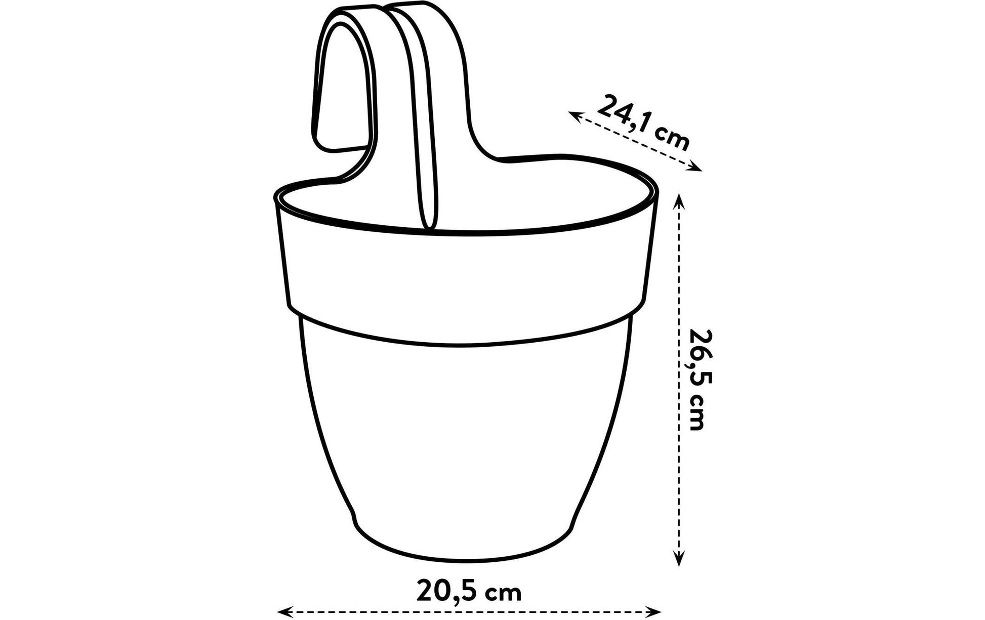 elho Hänge-Blumentopf – 2800 ml – Kunststoff, Grün