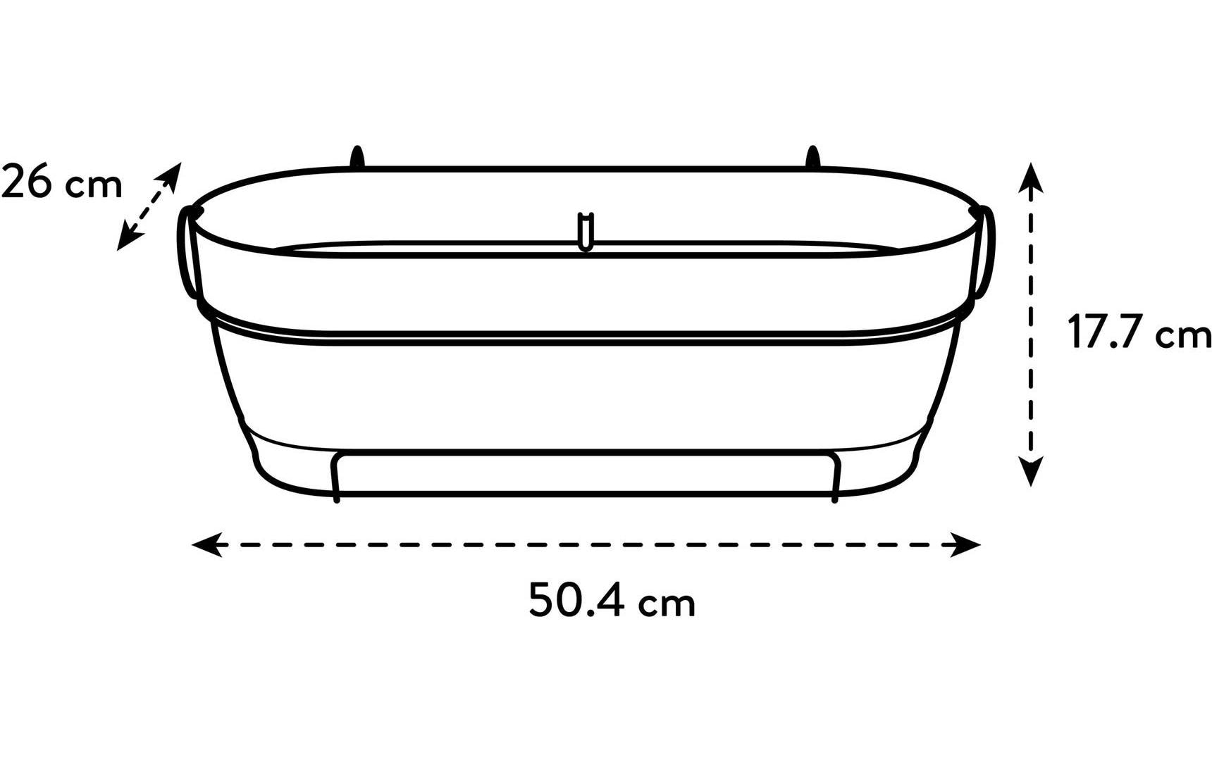 elho Campana Balkonkasten – 11 l – Kunststoff, weiss