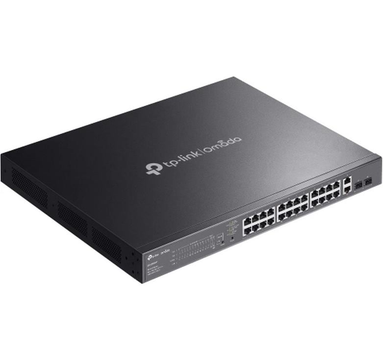 TP-Link ES228GMP – Managed Switch – 26×GbE, 2×SFP, L2, PoE+ 384 W, 1U
