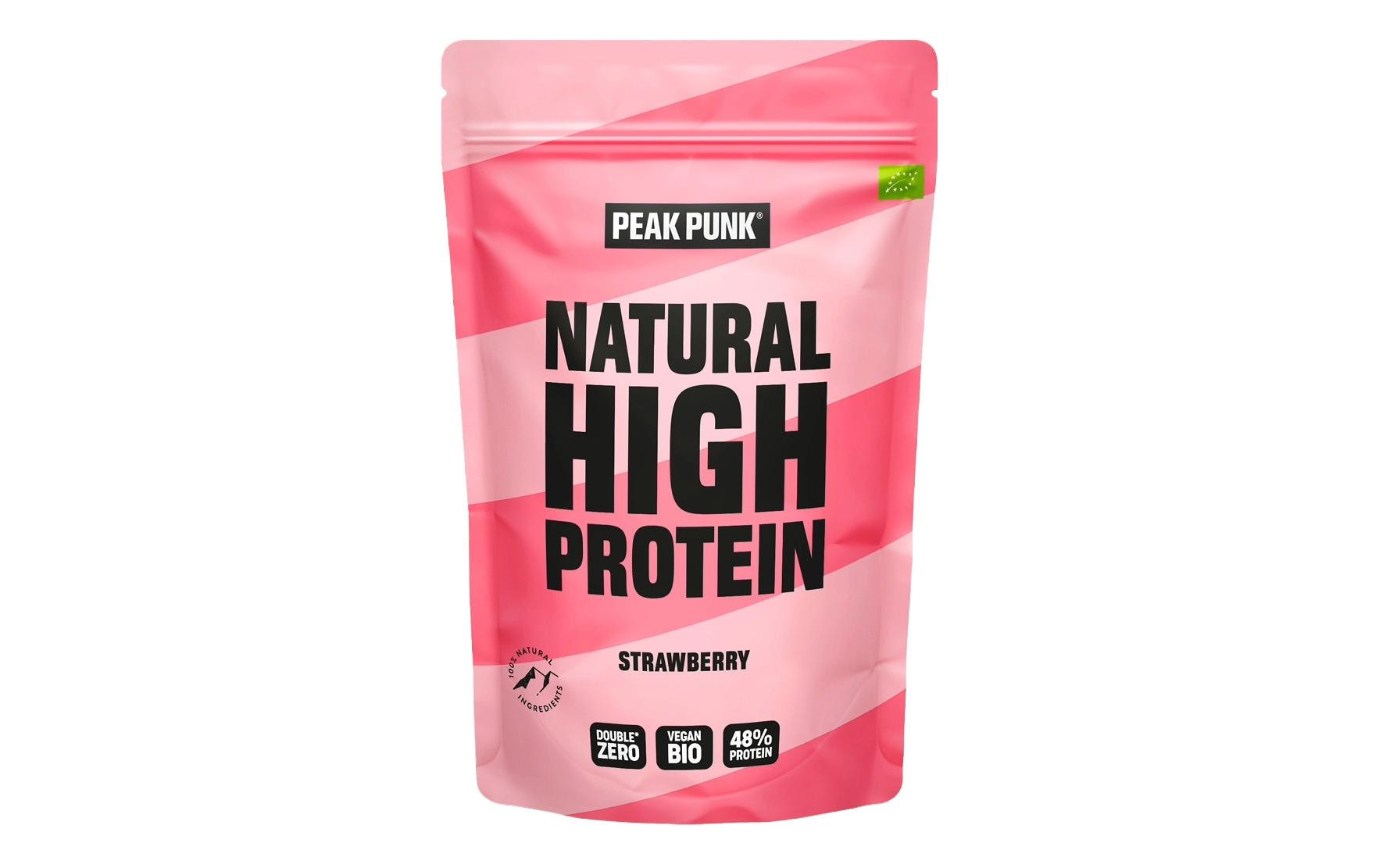 Peak punk Bio Protein-Shake – Erdbeere, vegan, glutenfrei – 250 g