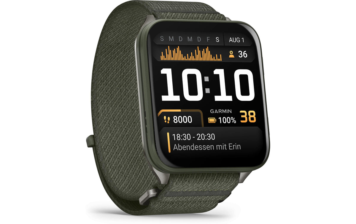 Garmin Venu Sq 2 Music 46 mm GPS – Slate, Moss, 50 m, für Android, iPhone