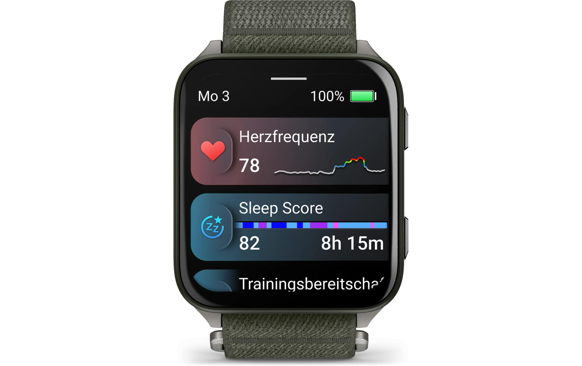 Garmin Venu Sq 2 Music 46 mm GPS – Slate, Moss, 50 m, für Android, iPhone