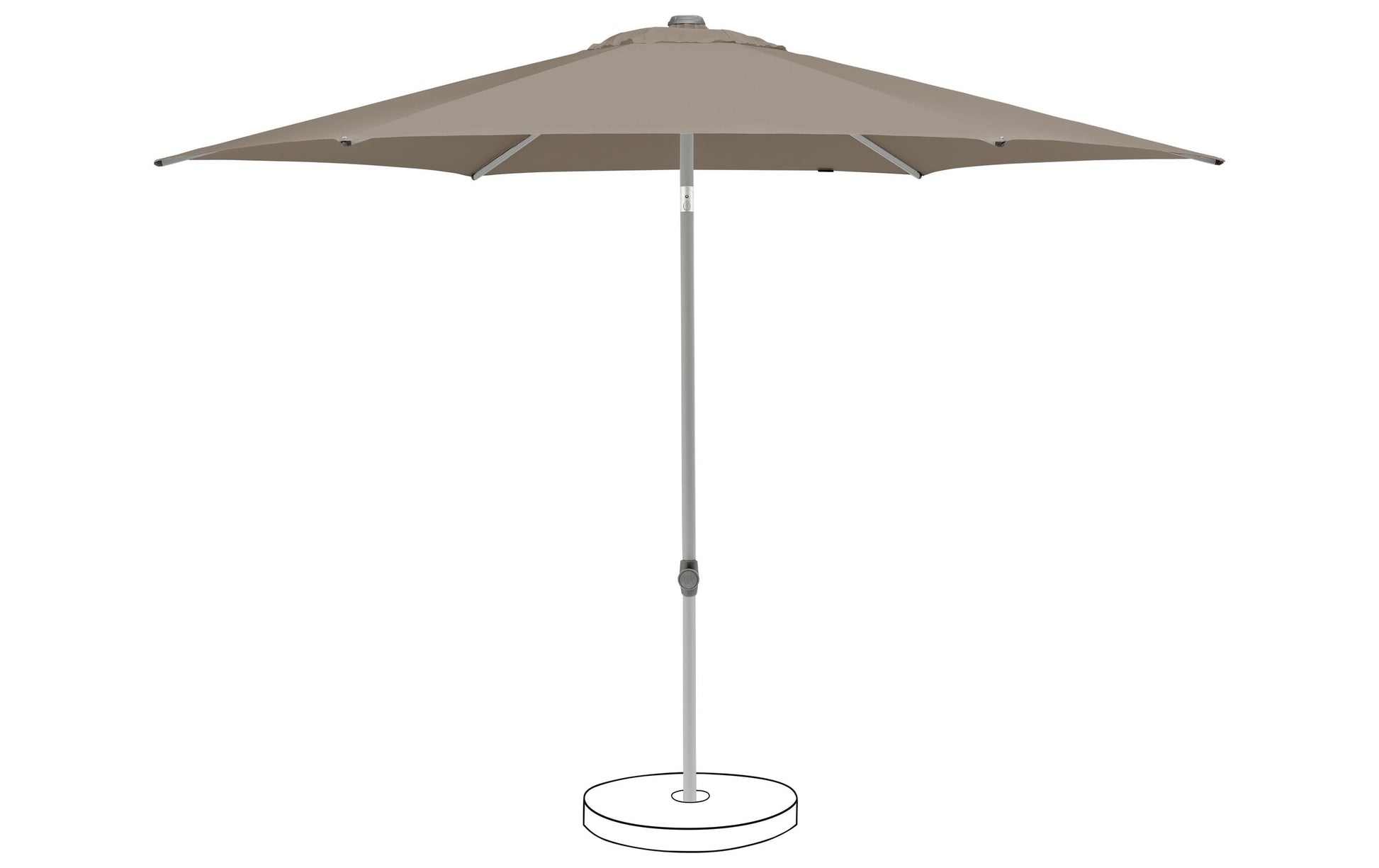 Suncomfort by Glatz Terrassenschirm, rechteckig, höhenverstellbar 192 cm, graubraun, Aluminium, neigbar