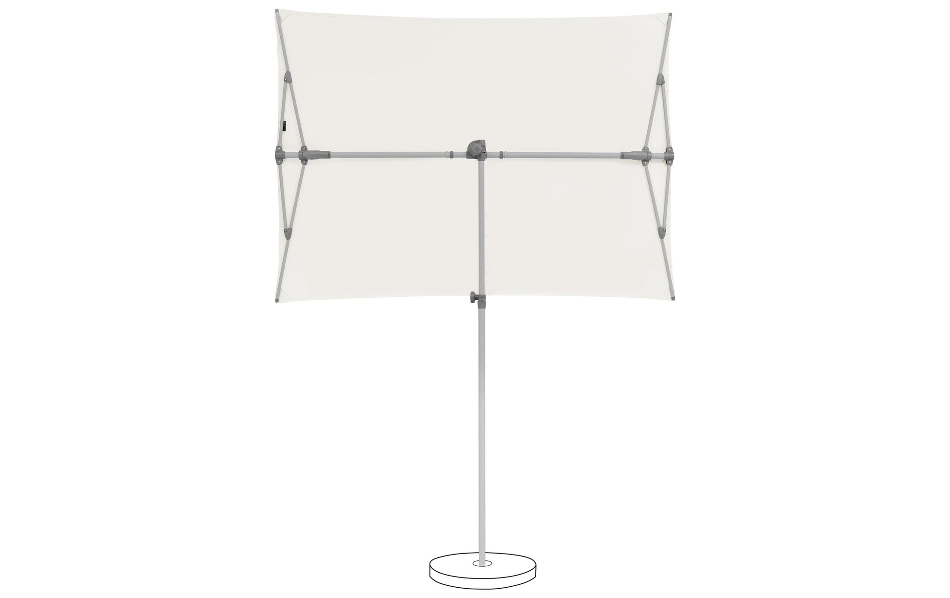 Suncomfort by Glatz Stockschirm Flex Roof – Weiss – Faltbar, Höhenverstellbar