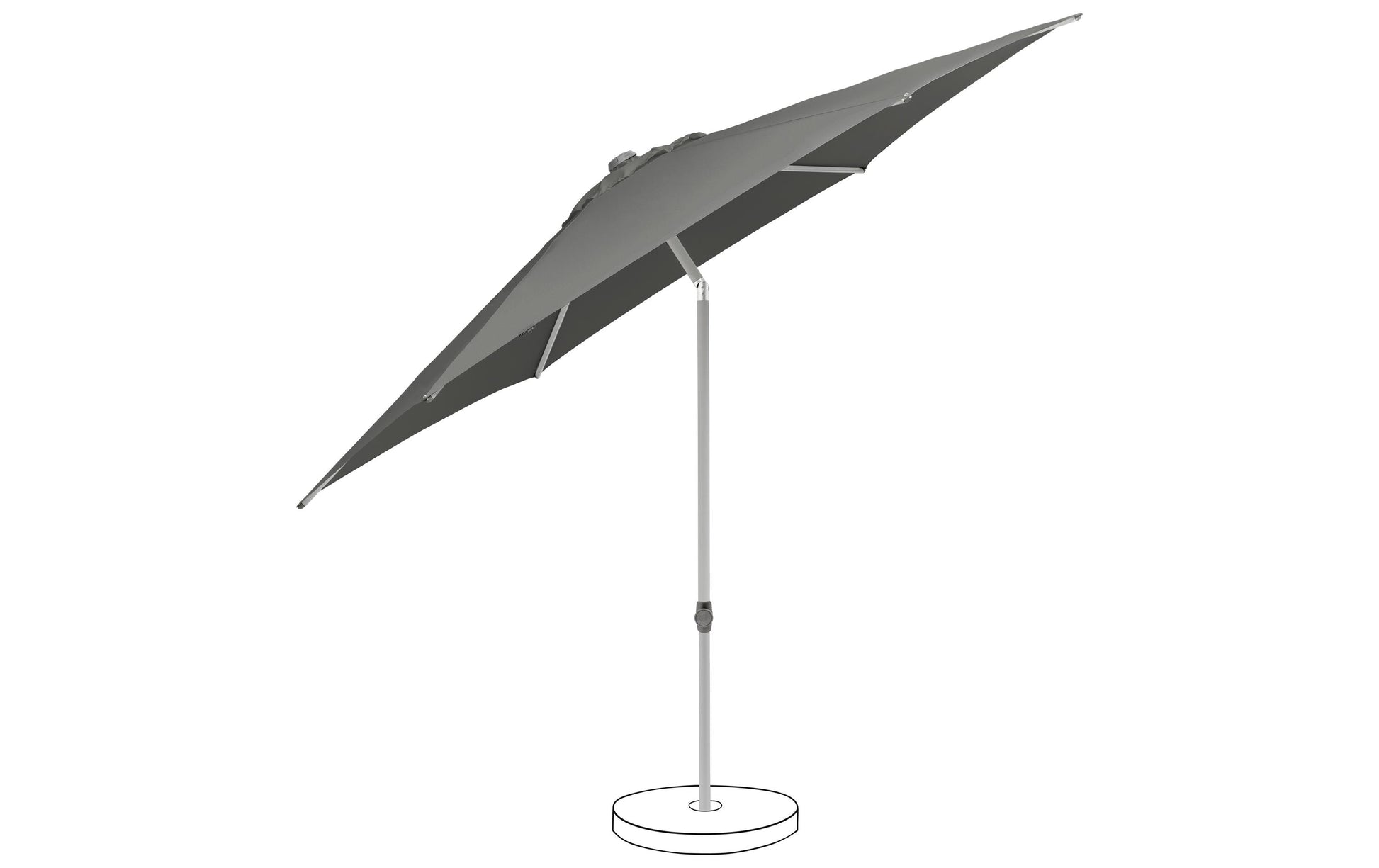 Suncomfort by Glatz Terrassenschirm – Ø 30 cm – Steingrau – höhenverstellbar, neigbar