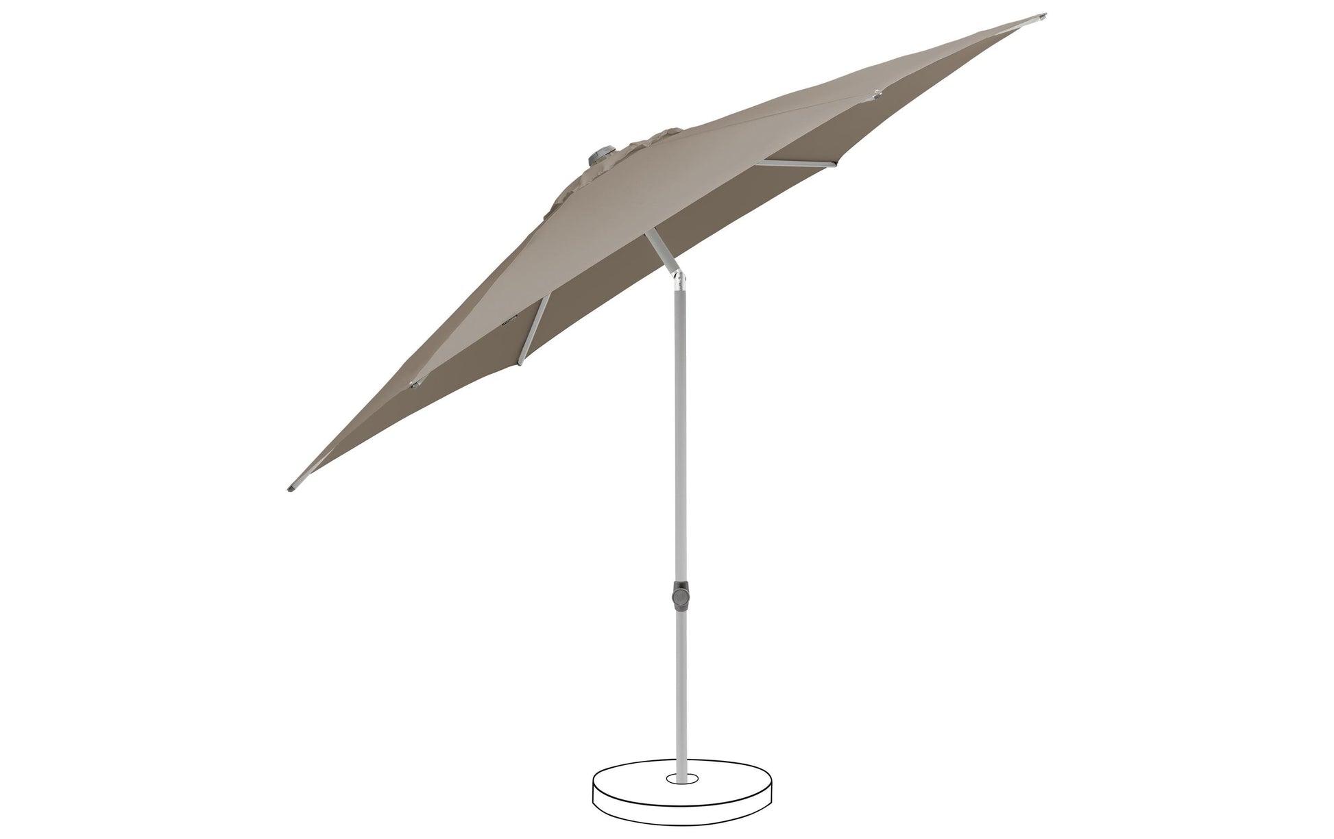 Suncomfort by Glatz Pop Up Terrassenschirm – Ø 30 cm – Graubraun – Höhenverstellbar, Neigbar