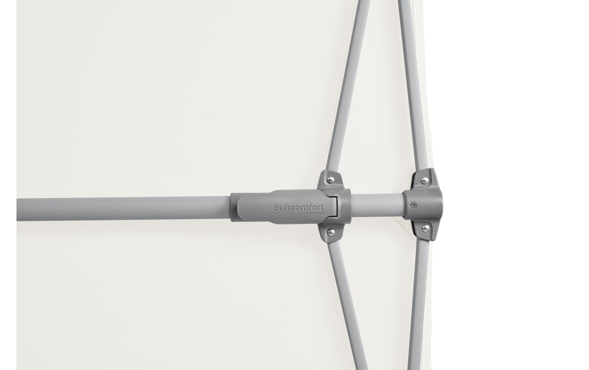 Suncomfort by Glatz Stockschirm Flex Roof – Weiss – Faltbar, Höhenverstellbar