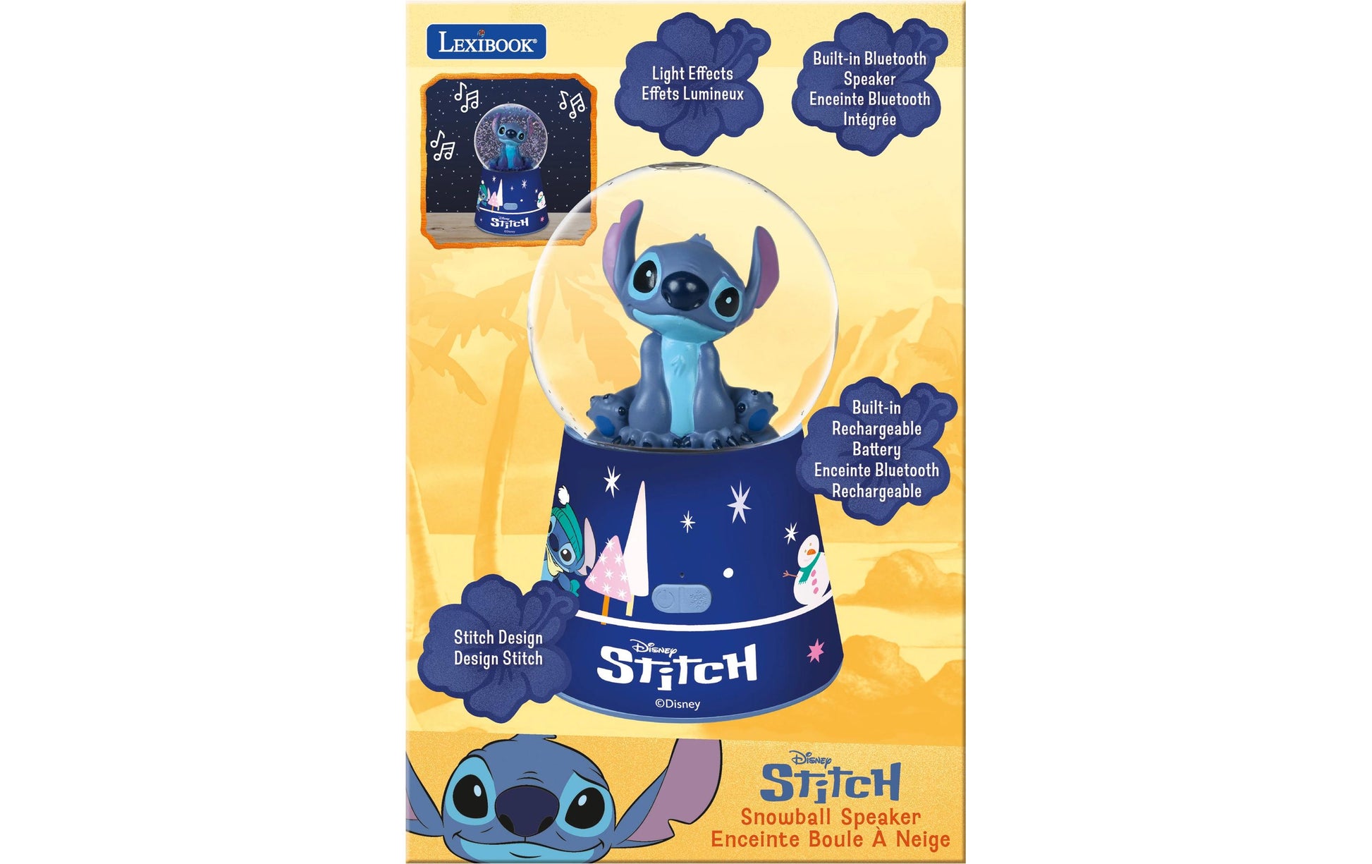 Lexibook Stitch Snowball – Bluetooth-Lautsprecher – Blau